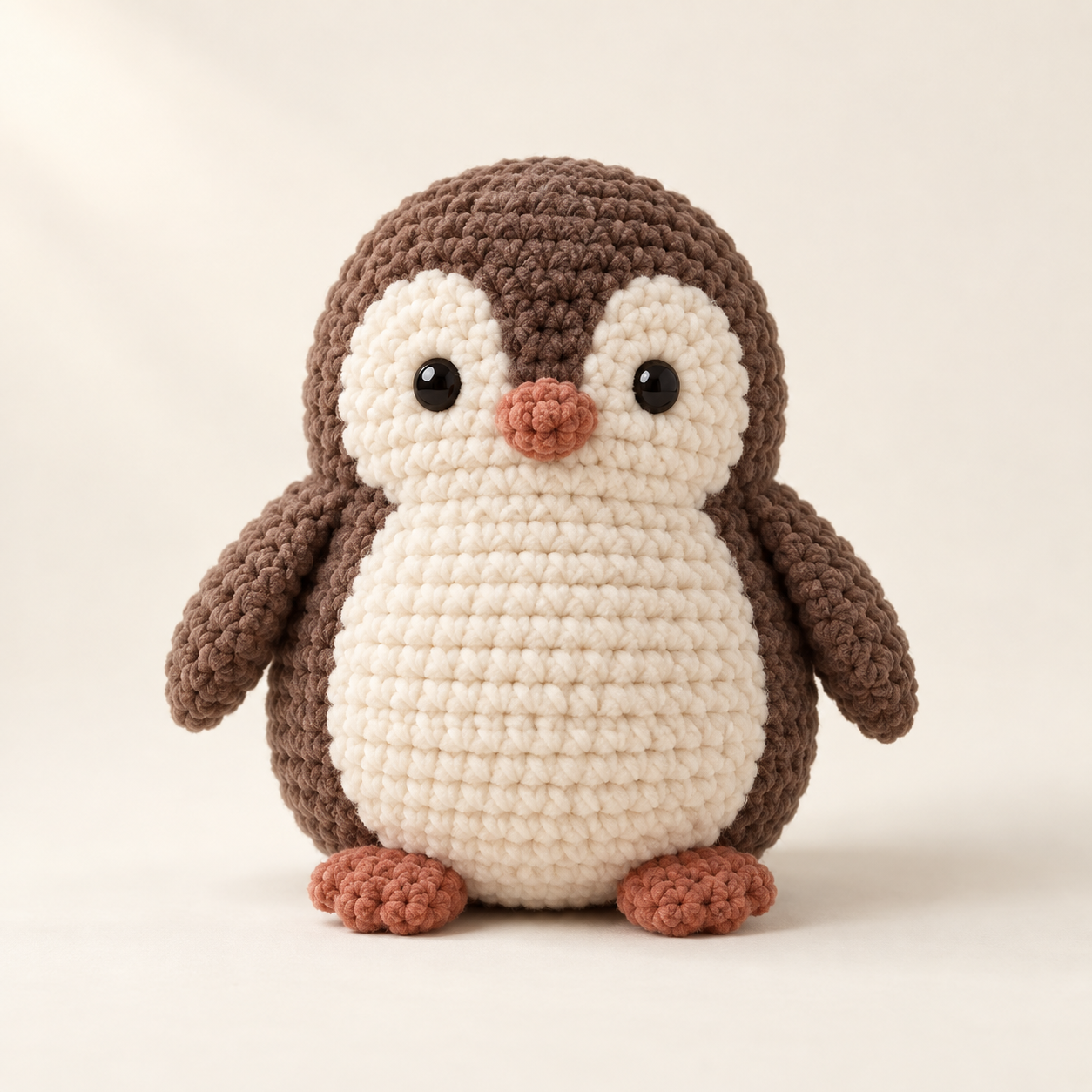 AI-generated product concept of Puddle the Penguin; not a finished sample