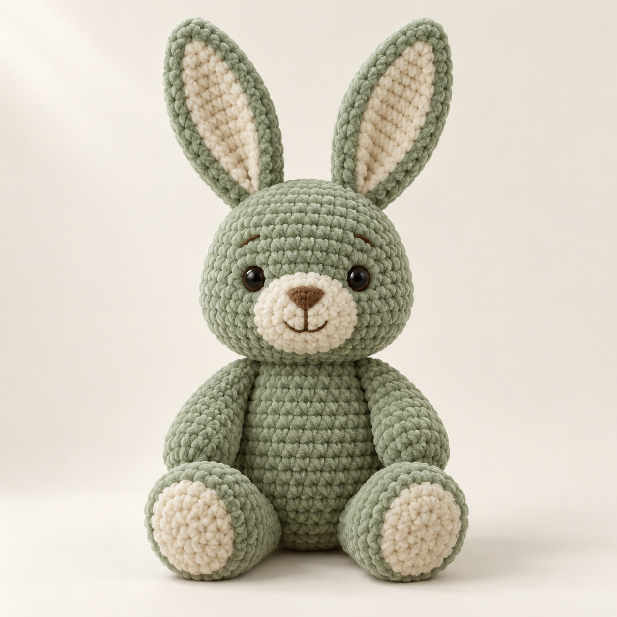 AI-generated product concept of Clover the Bunny; not a finished sample