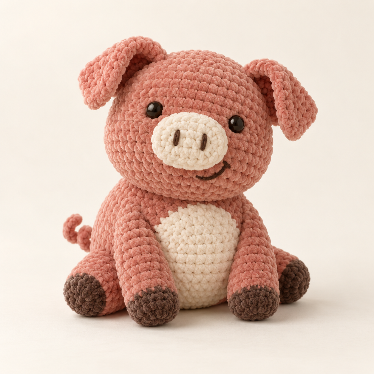 AI-generated product concept of Petal the Pig; not a finished sample