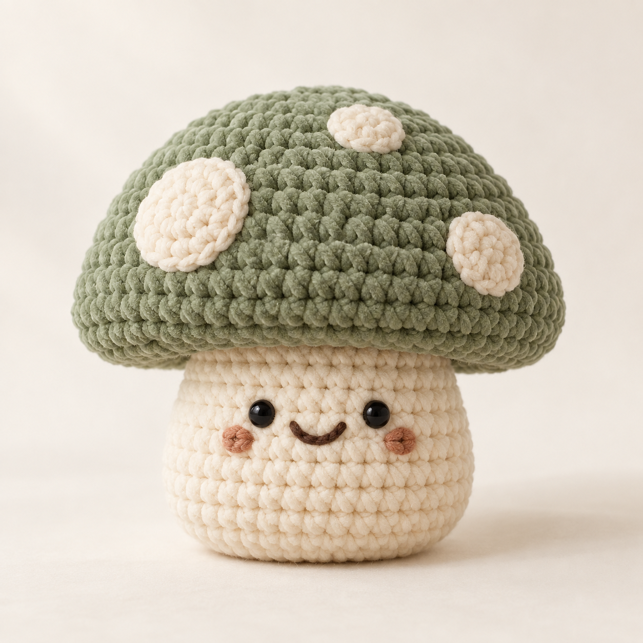AI-generated product concept of Moss the Mushroom; not a finished sample