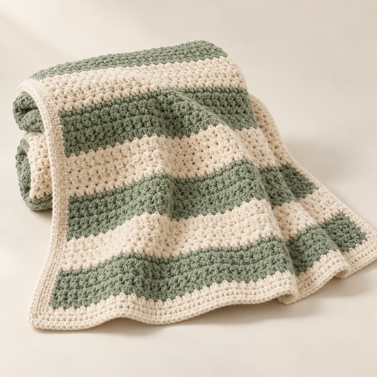AI-generated product concept of Cozy Loops Baby Blanket; not a finished sample