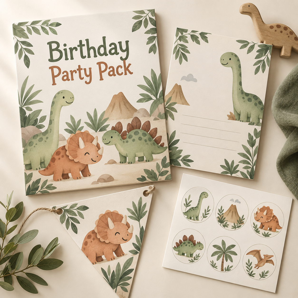 AI-generated product concept of Printable Birthday Party Pack; not a finished sample