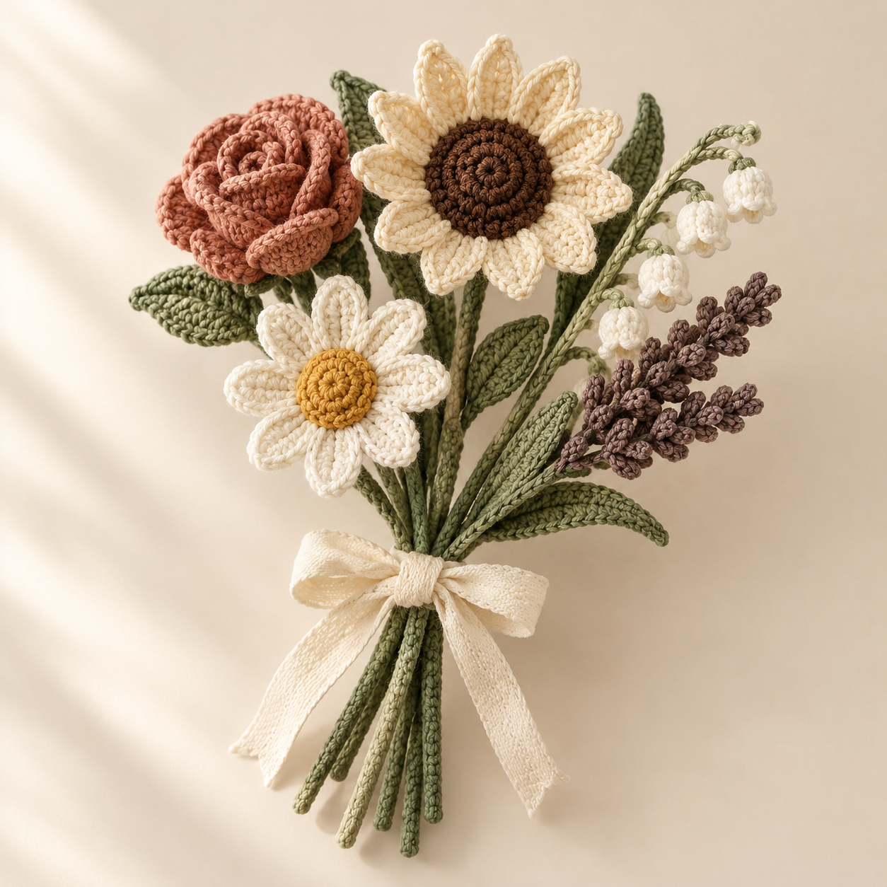 AI-generated concept for Handmade gifts featuring Crochet Flower Bouquet; final design may change