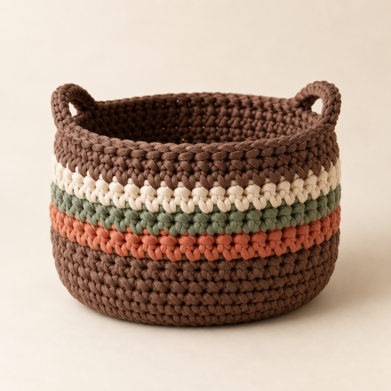 AI-generated product concept of Decorative Crochet Basket; not a finished sample