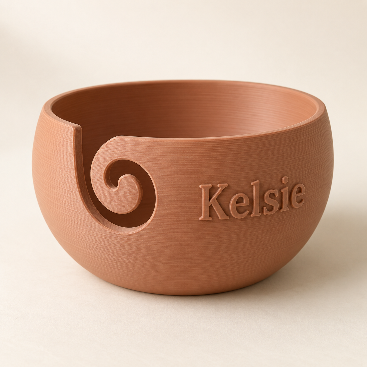 AI-generated product concept of Personalized Yarn Bowl; not a finished sample