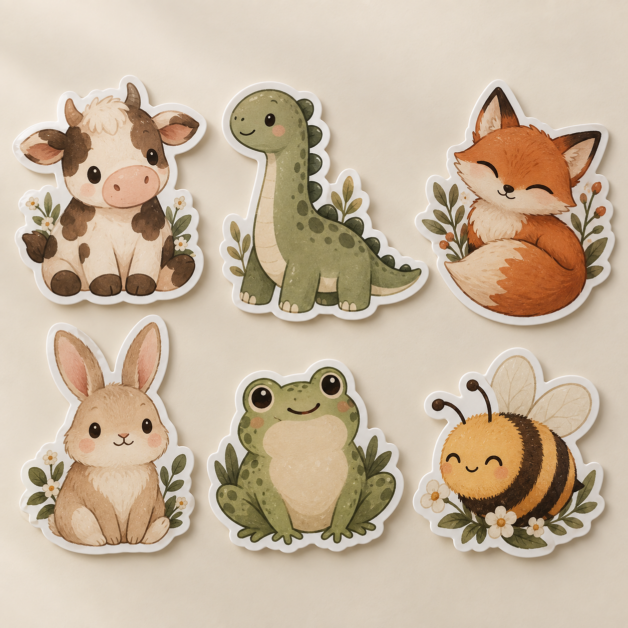 AI-generated product concept of Character Sticker Pack; not a finished sample