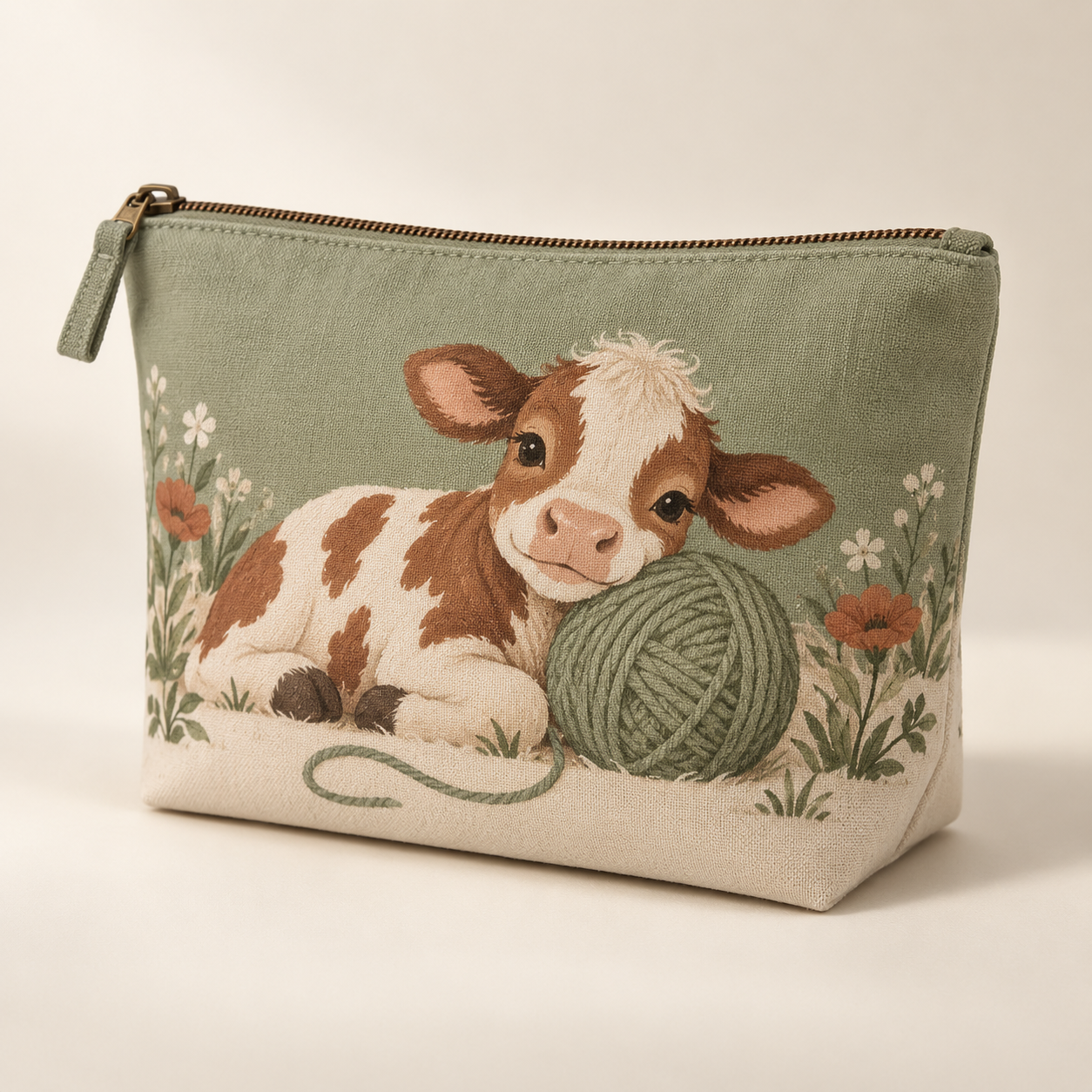 AI-generated product concept of Printed Zipper / Project Pouch; not a finished sample