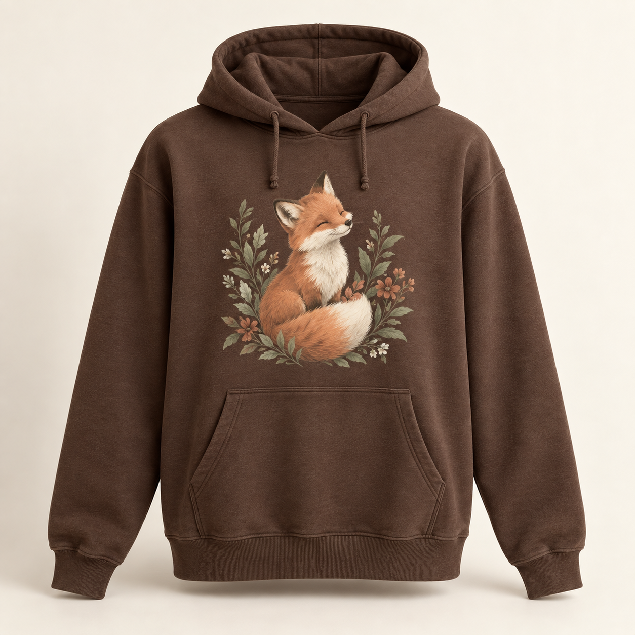AI-generated product concept of Adult Character Hoodie; not a finished sample