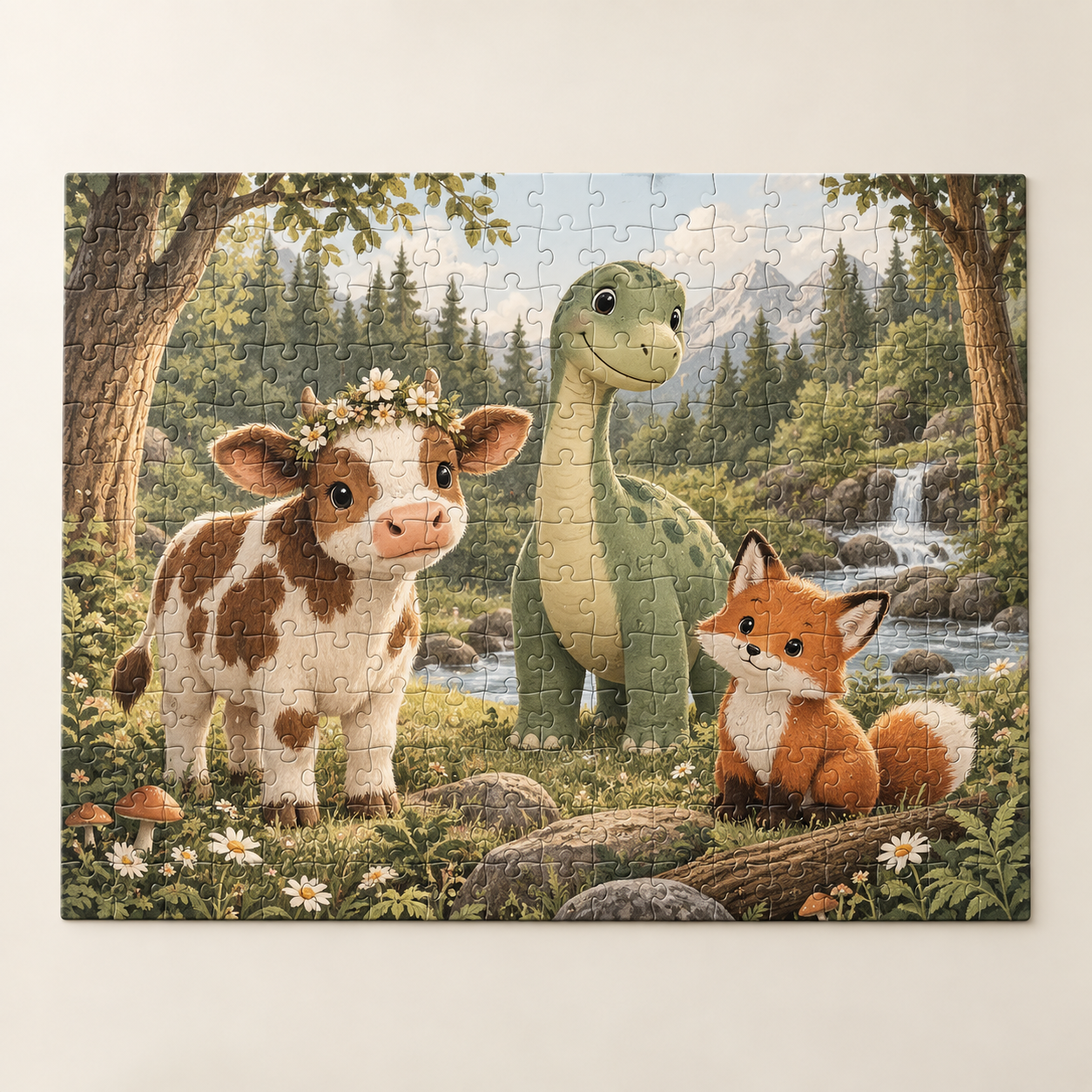 AI-generated product concept of Character Puzzle; not a finished sample
