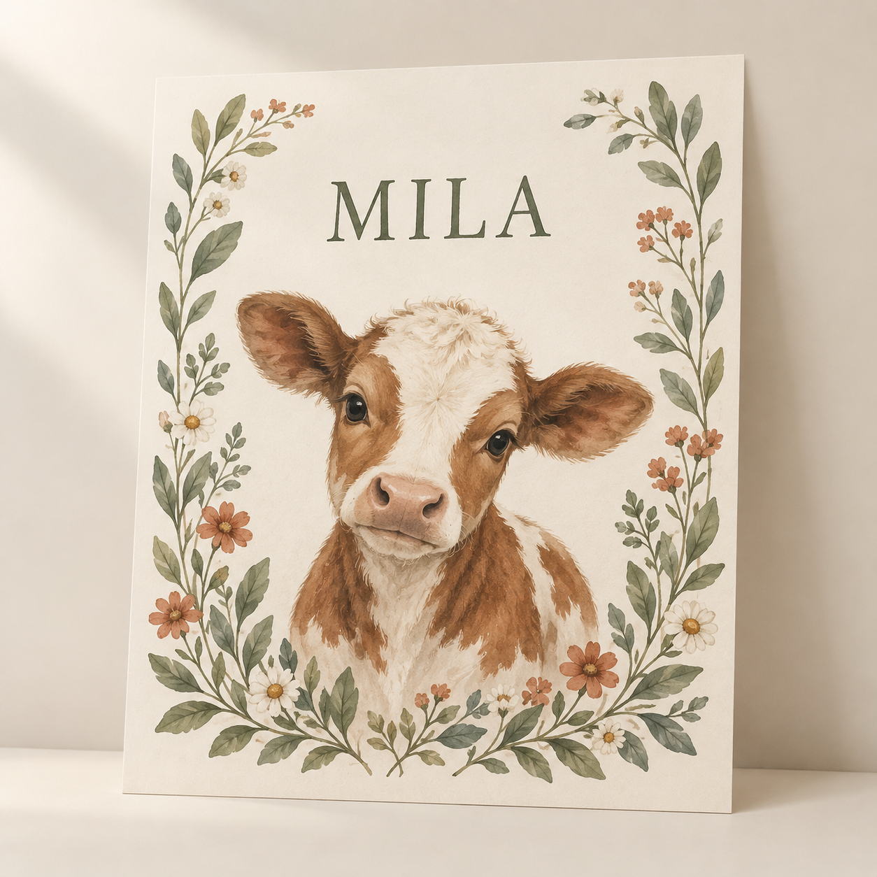 AI-generated product concept of Personalized Name Art Print; not a finished sample