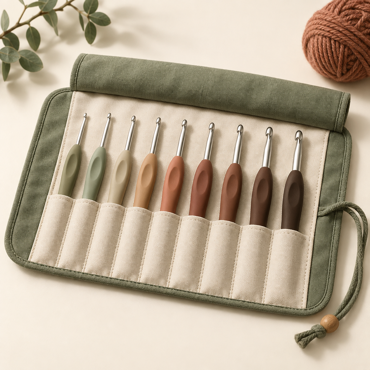 AI-generated product concept of Crochet Hook Set; not a finished sample